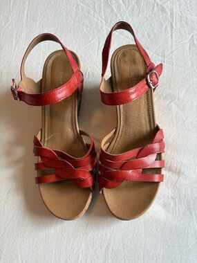 Joseph Seibel Red Strappy Women’s Sandals - Comfort Leather Look